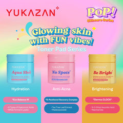 Yukazan POP! Be Bright Brightening Toner Pad 60'S / Soothing / pH Balancing / Skin care / Face / Moisturizing