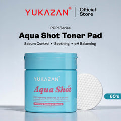 Yukazan POP! Aqua Shot Hydrating Toner Pad 60's - Soothing, Moisturizing, pH Balancing - Skincare, Face