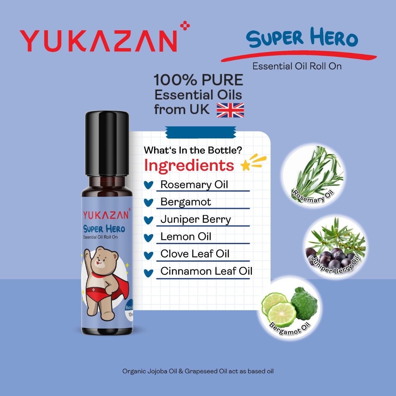 Yukazan 100% Pure Essential Oil Roll On (10ml)