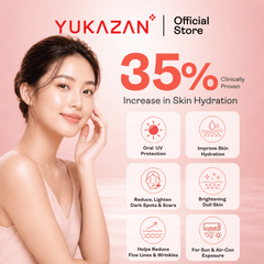 Yukazan Vit Tomato+ Brightening Supplement 10's - Collagen, White Tomato, Oryza Ceramide Chewable Tablet - Oral Sunblock