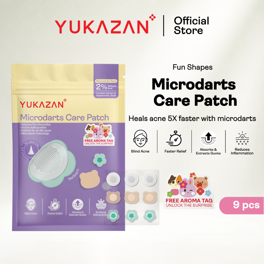 Yukazan Microdarts Care Patch for Acne 9's| Microneedle Patches for Blind Pimples | Pure Hydrocolloid Skincare