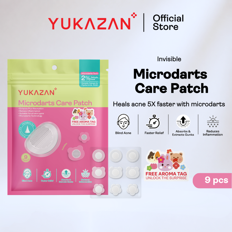 Yukazan Microdarts Care Patch for Acne 9's| Microneedle Patches for Blind Pimples | Pure Hydrocolloid Skincare