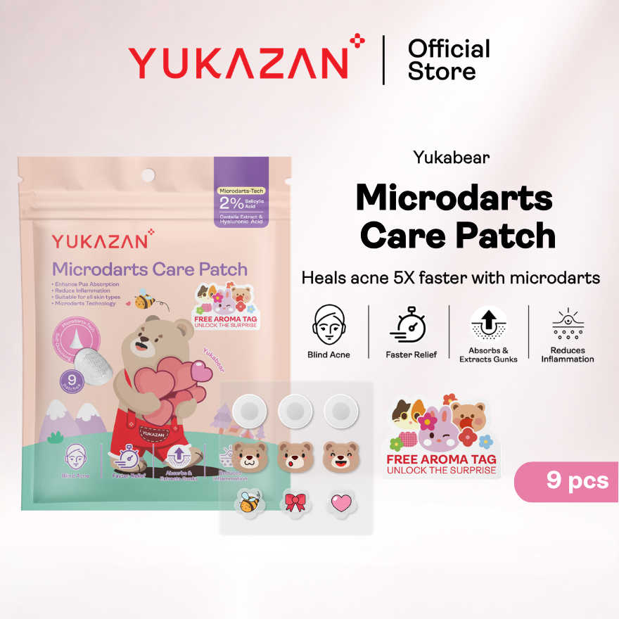 Yukazan Microdarts Care Patch for Acne 9's| Microneedle Patches for Blind Pimples | Pure Hydrocolloid Skincare