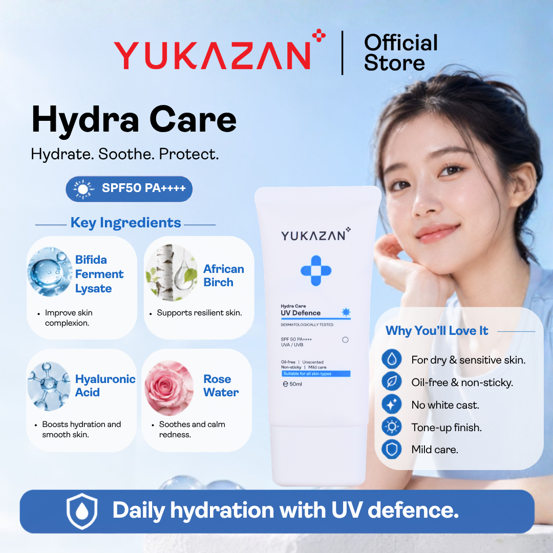 Yukazan Derma Hydra Care UV Defence Sunscreen Sunblock SPF 50+ -50ml