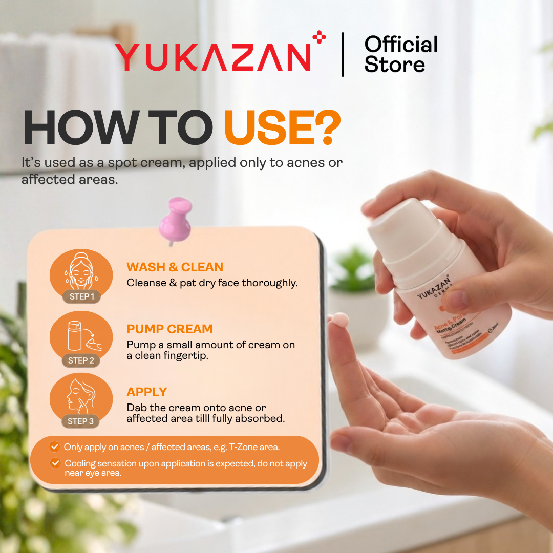 Yukazan Derma Refining Cream Acne & Pore 30ml Acne Removal Cream - Reduce acne in 7 days