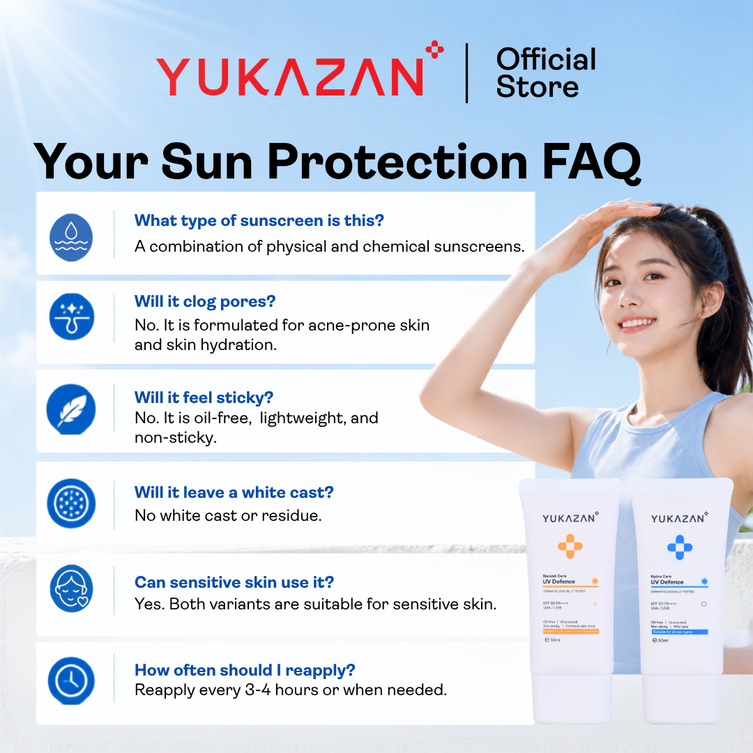 Yukazan Derma Hydra Care UV Defence Sunscreen Sunblock SPF 50+ -50ml