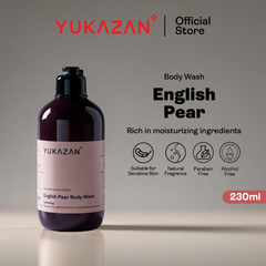 Yukazan English Pear Body Wash 230ml Body Shower Foam / Antibacterial and Alcohol Free / Body Shampoo
