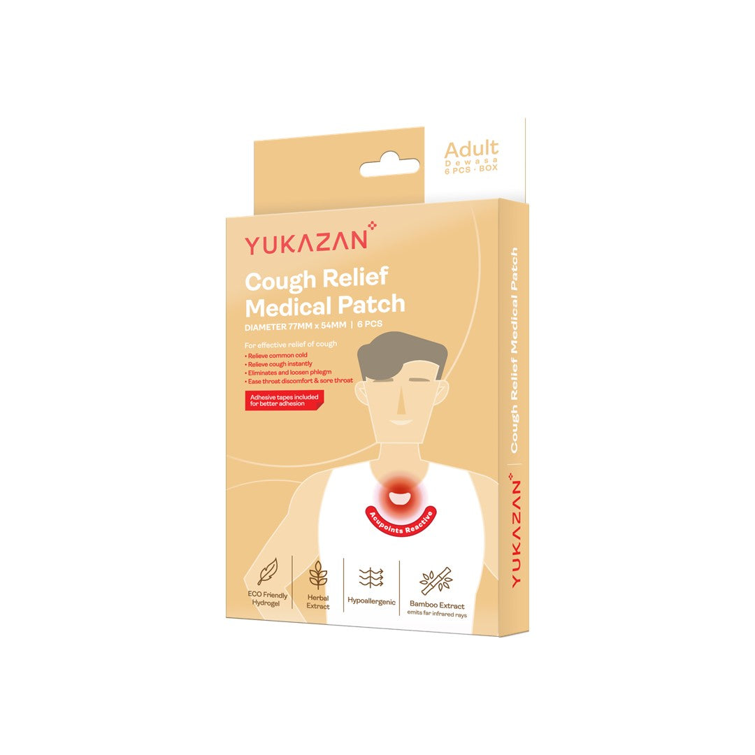 Yukazan Adult Cough Relief Patch (6's) Anti Cough Patch for cough, common cold and sore throat