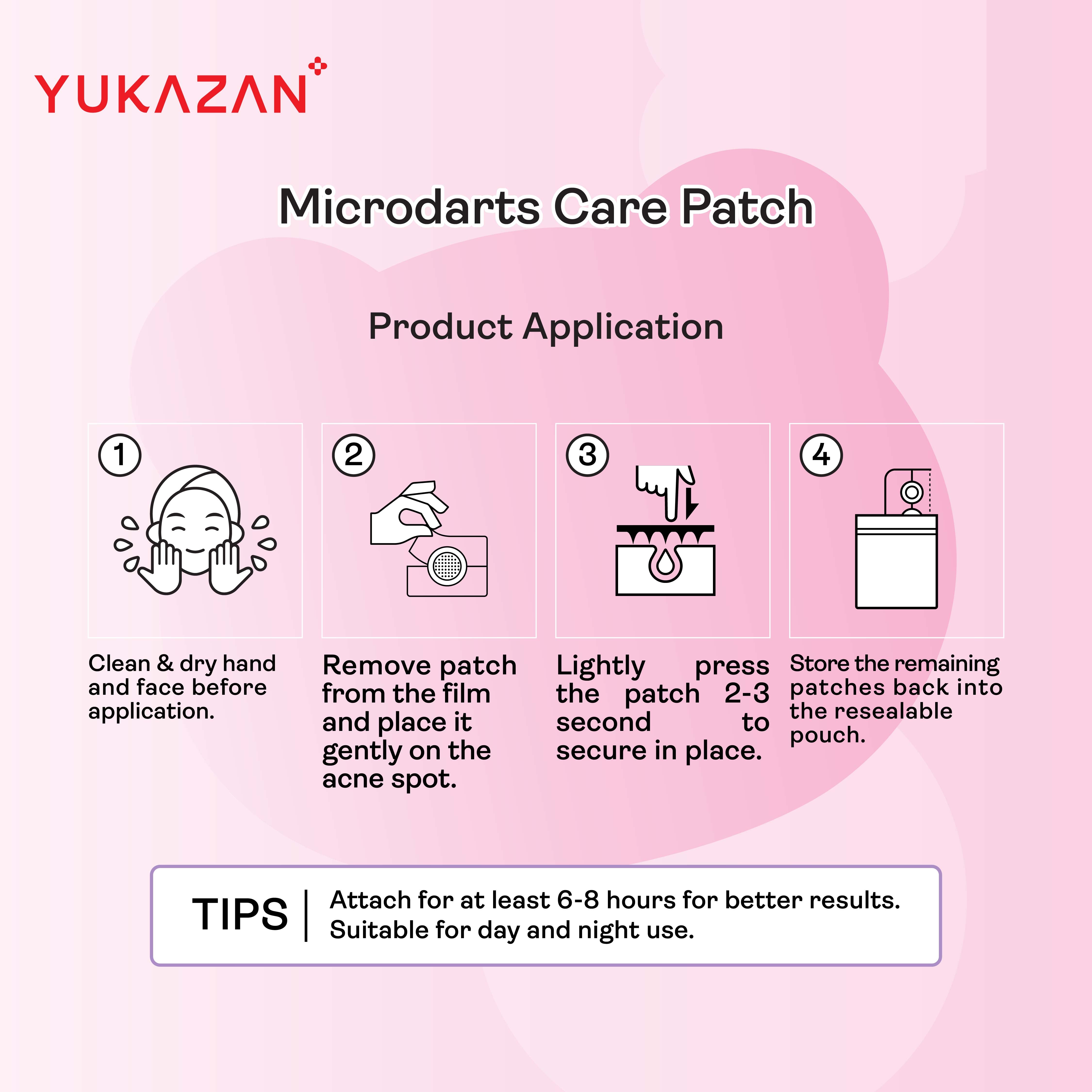 Yukazan Microdarts Care Patch for Acne 9's| Microneedle Patches for Blind Pimples | Pure Hydrocolloid Skincare