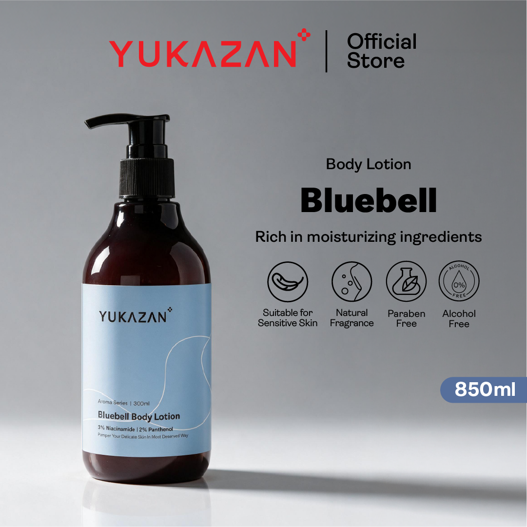 Yukazan Bluebell Body Lotion 300ml - Daily Moisturizing Brightening Body Lotion