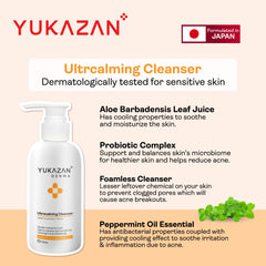 Yukazan Derma Ultracalming Cleanser 150ml - Dermatologically Tested for Acne Sensitive Skin