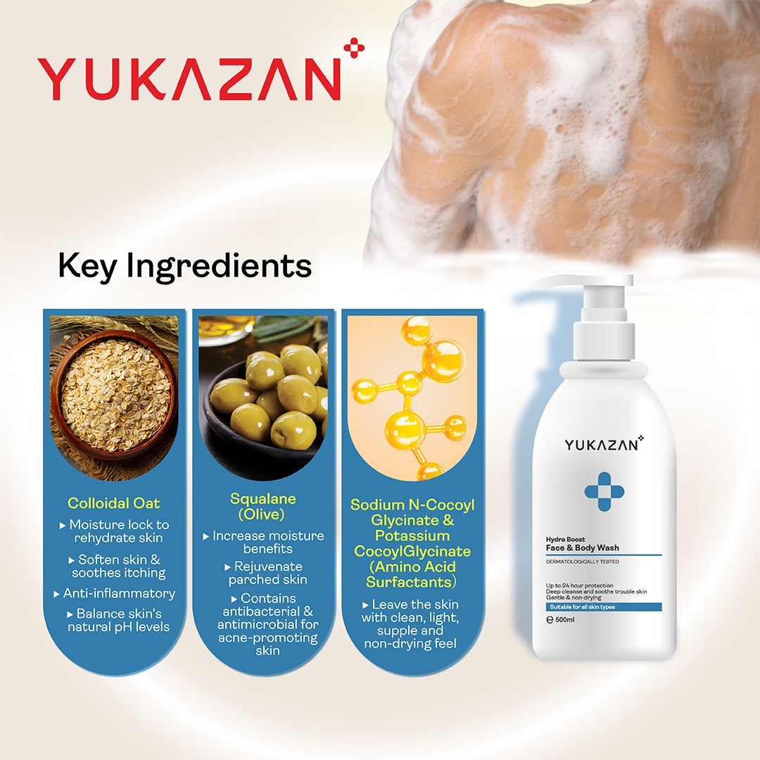 Yukazan Derma Hydra Boost Face & Body Wash (500ml)