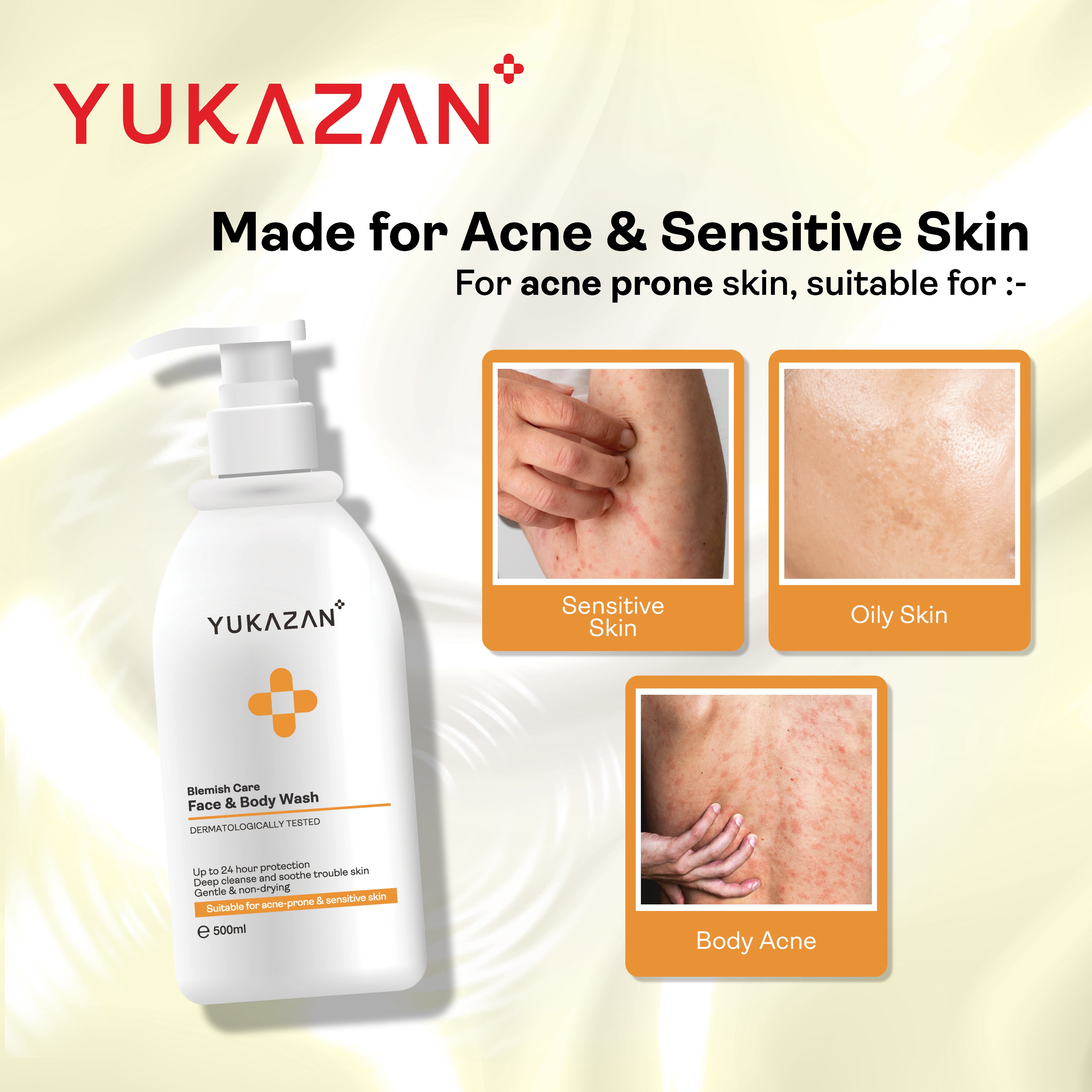 Yukazan Blemish Care Face & Body Wash (500ml)