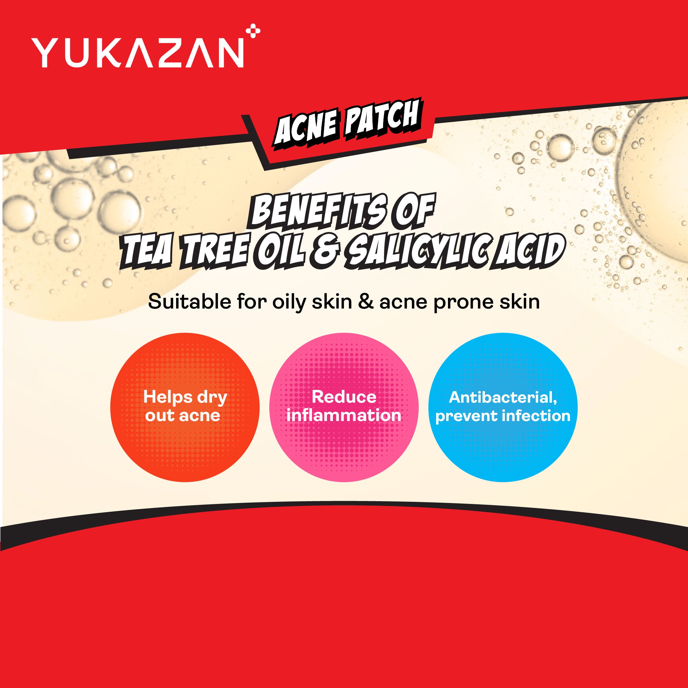 【Yukazan x Pokémon】Hydrocolloid Acne Healing Patch 30's | Cute Design | Pimple patch | Acne Patch