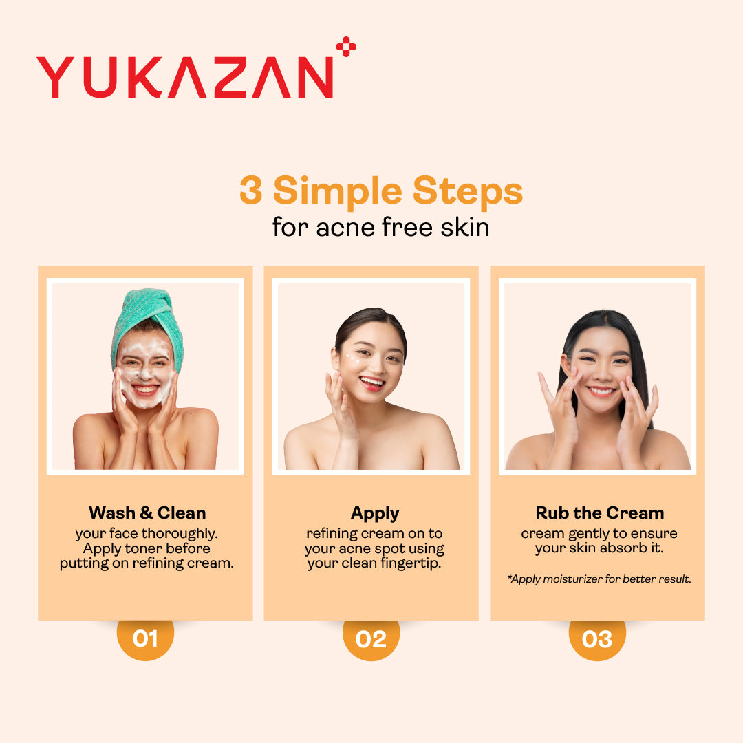 Yukazan Derma Refining Cream Acne & Pore 5ml Acne Removal Cream - Reduce acne in 7 days