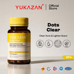 Yukazan Dots Clear 30's Chewable Supplement Reduce Acne / Lighten Scars / Anti Acne / Skin Clarity