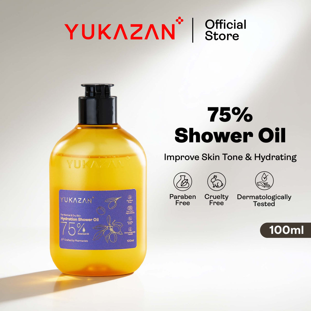 Yukazan  75% Hydrating Shower Oil (100ml)