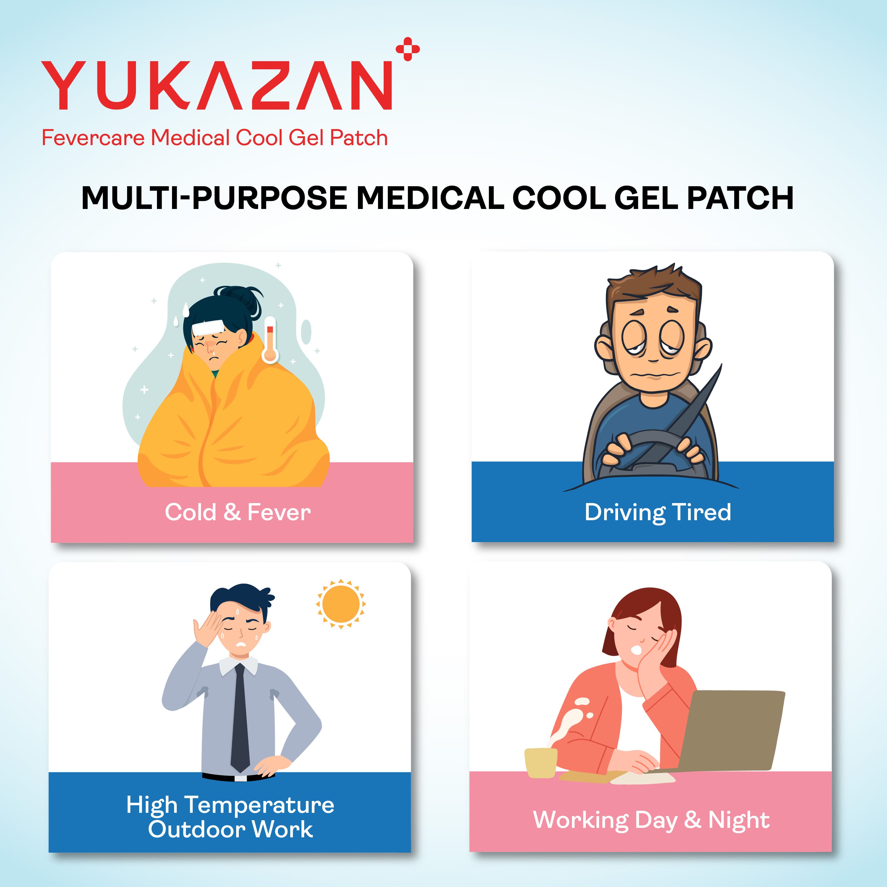 Yukazan Adult Fevercare Cool Gel Patch (2's) - Yukazan Official Store